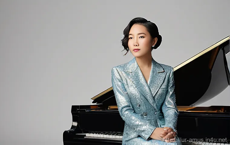 Hebe Tien과 S H E에서 솔로 활동으로의 변화 - **Prompt: Hebe Tien's Solo Artistic Journey**
A full-body portrait of Hebe Tien, aged in her lat...